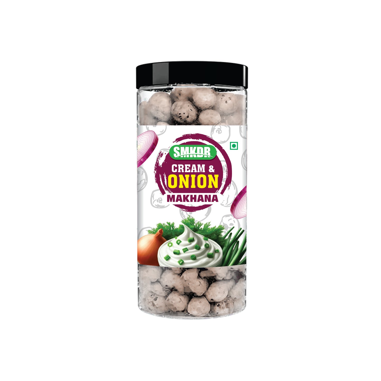 SMKDR Cream and Onion Makhana – Bold Flavor & Healthy Crunch | Crave the Creaminess | Low-Cal, High-Flavor.