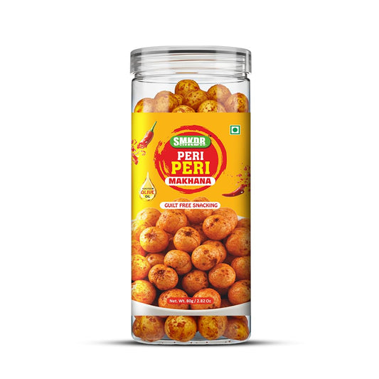 SMKDR Peri Peri Makhana – Roasted Crunch with Fiery Peri Peri Masala | Bold Taste, Clean Ingredients.