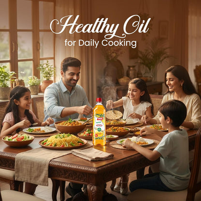 SMKDR Kachi Dhani Mustard Oil Cold Pressed 1 Ltr - Helps Manage Cholesterol, Goodness of Omega 3 with Authentic Seed Flavour
