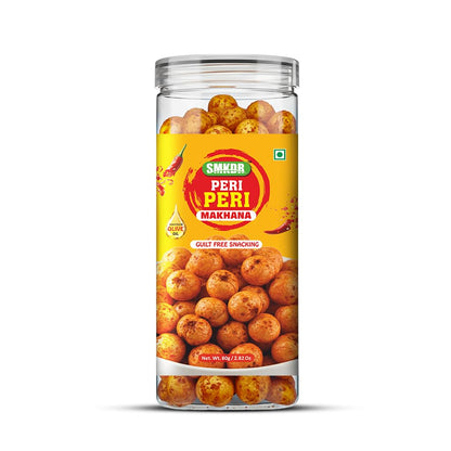 SMKDR Peri Peri Makhana – Roasted Crunch with Fiery Peri Peri Masala | Bold Taste, Clean Ingredients.